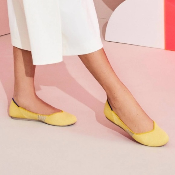 ROTHY'S Rounded Toe Flats in Sunshine - Picture 2 of 9